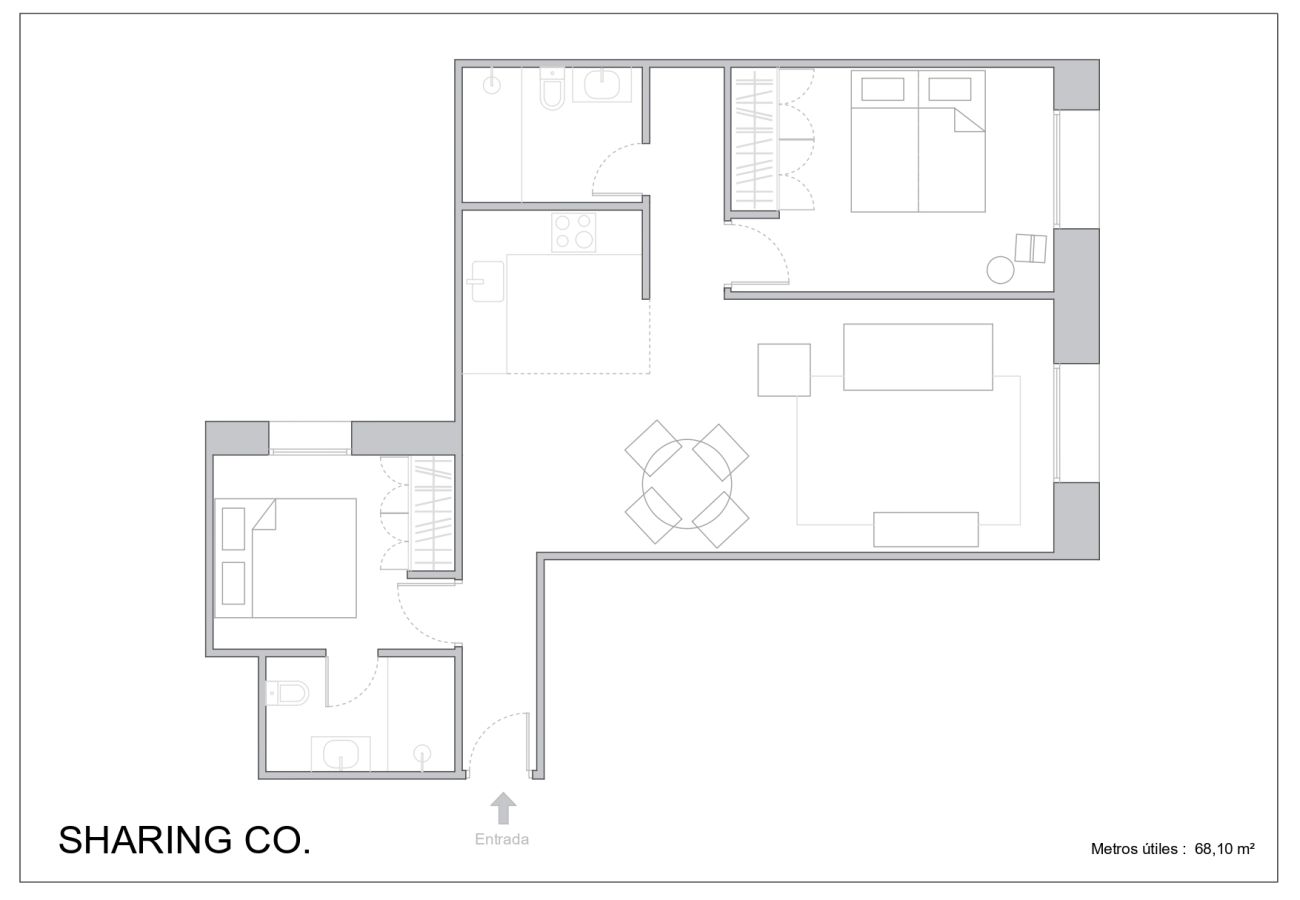 Apartamento en Madrid - Apartamento en Castellana 2 hab.  