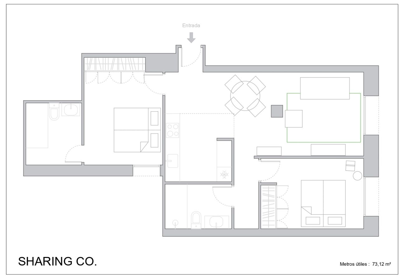 Apartamento en Madrid - Apartamento de 2 hab. en La Castellana 