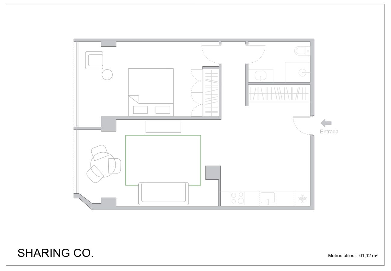 Apartamento en Madrid - Apartamento de 1 habitación en La Castellana   