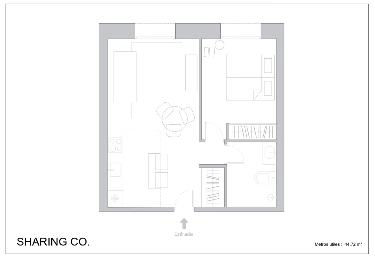 Apartamento en Madrid - Apartamento de 1 hab. en La Castellana    