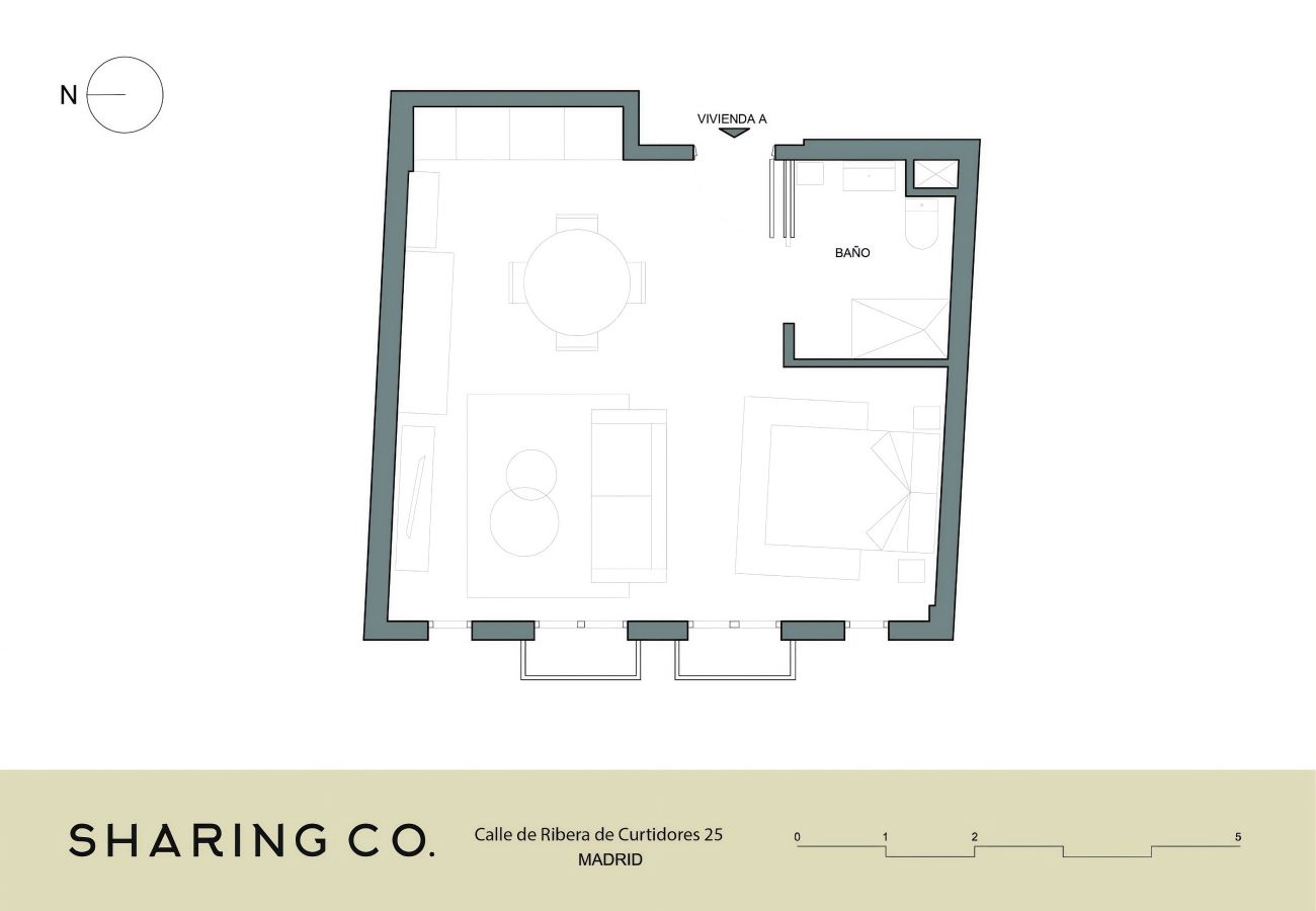 Estudio en Madrid - Housing El Rastro by Sharing Co