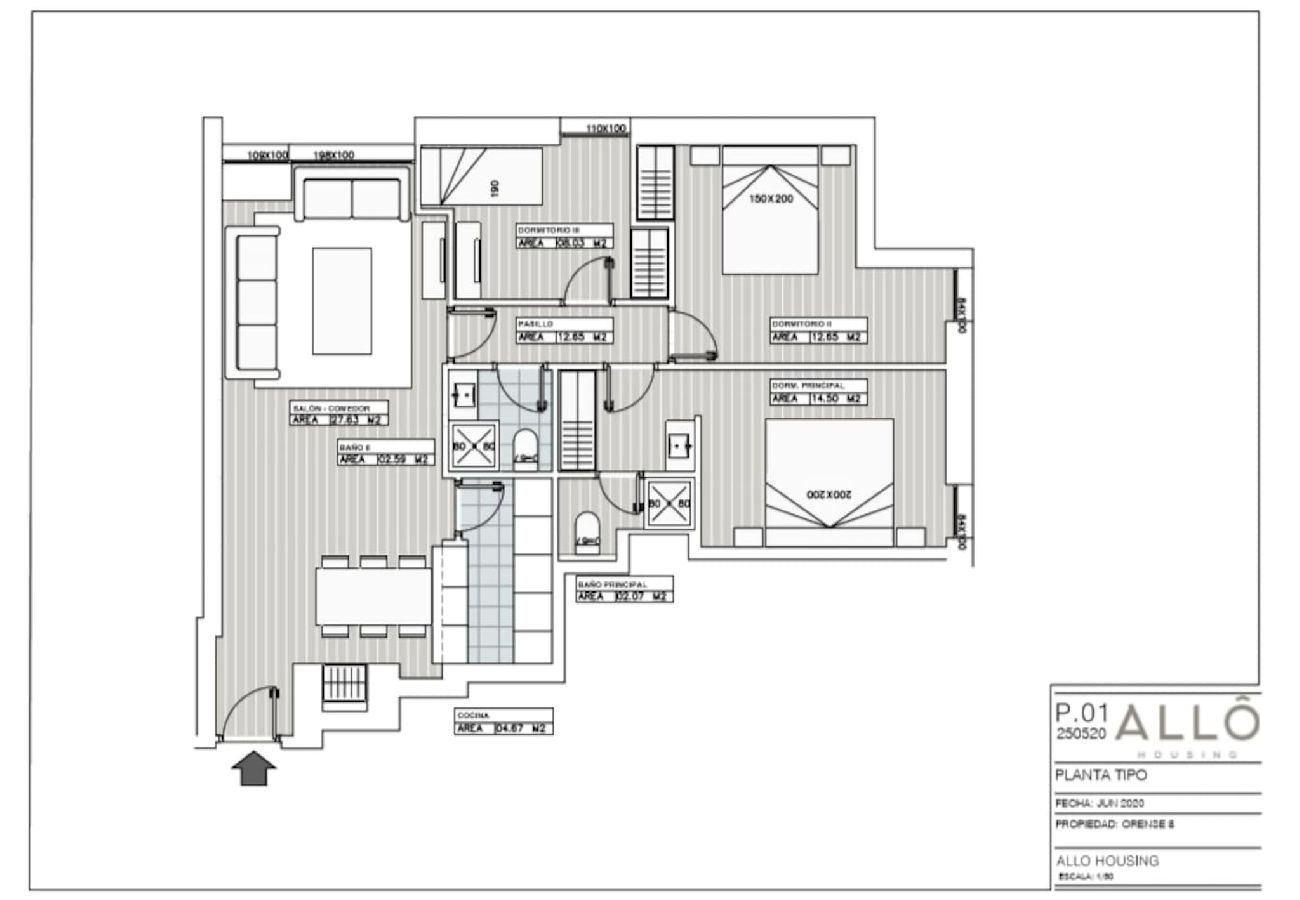 Apartamento en Madrid - Piso 3 habs. en Nuevos Ministerios by Sharing Co.