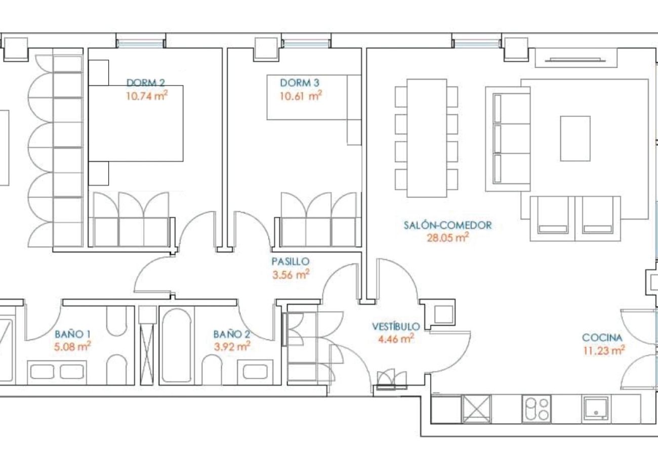 Apartamento en Madrid - Piso para 5 huéspedes con piscina by Sharing Co.