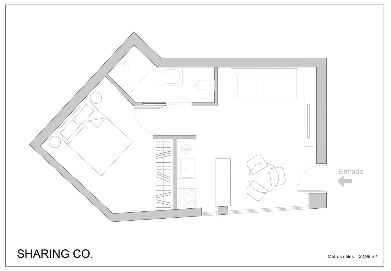 Apartamento en Madrid - Apartamento de 1 hab en Simancas por Sharing Co.