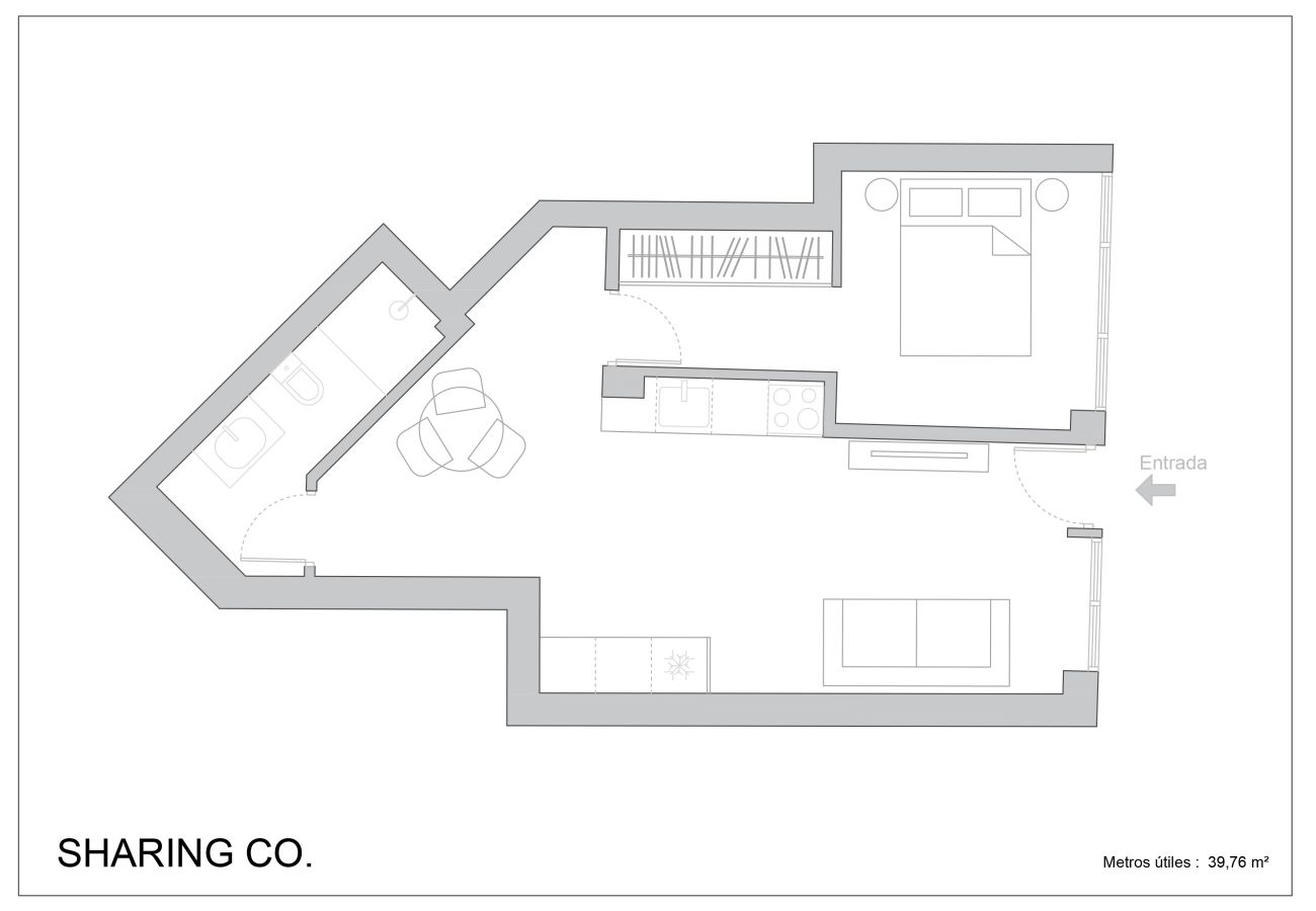 Apartamento en Madrid - Apartamento de 1 hab. en Simancas por Sharing Co