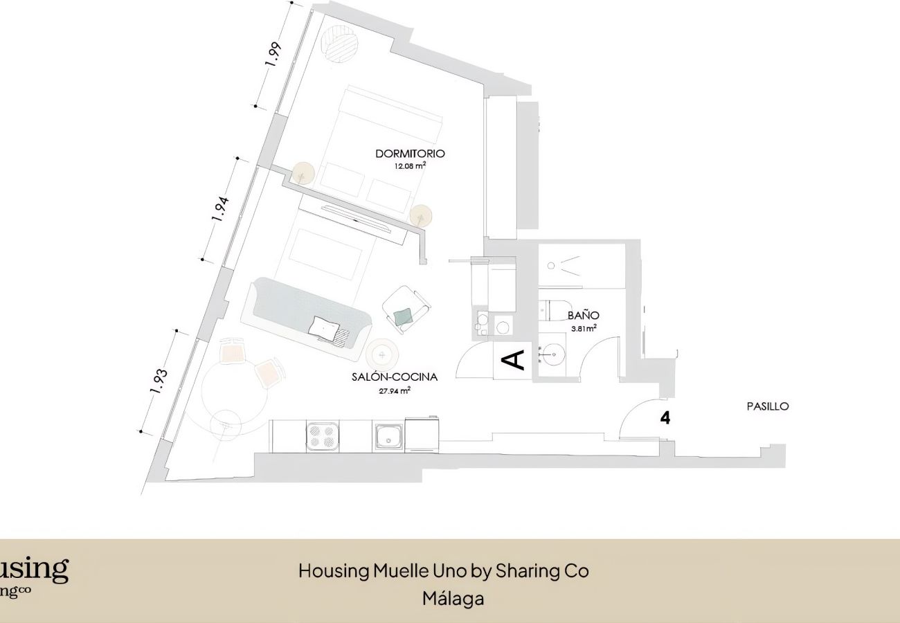 Apartamento en Málaga - Housing Muelle Uno by Sharing Co