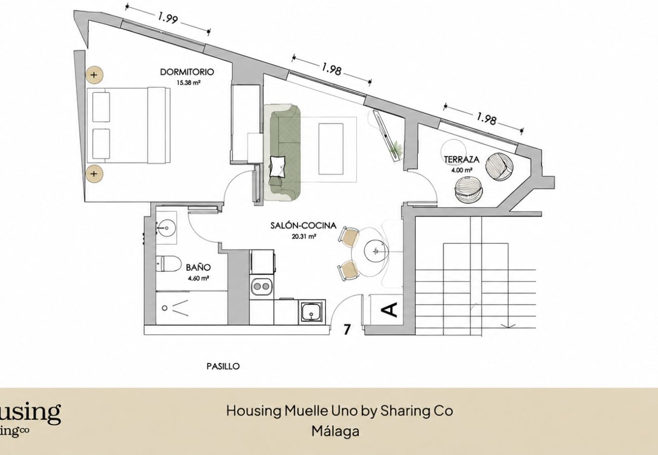 Apartamento en Málaga - Housing Muelle Uno by Sharing Co