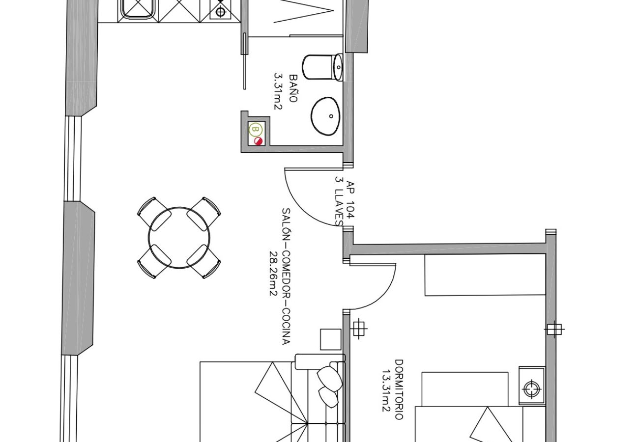 Apartamento en Málaga - Housing Fana by Sharing Co - 4 PAX A. Movilidad Reducida